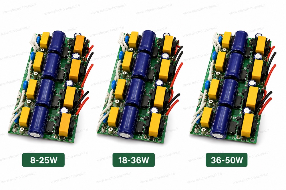 درایور LED دارک انرژی (مدل‌های 8-25 وات، 18-36 وات و 36-50 وات)