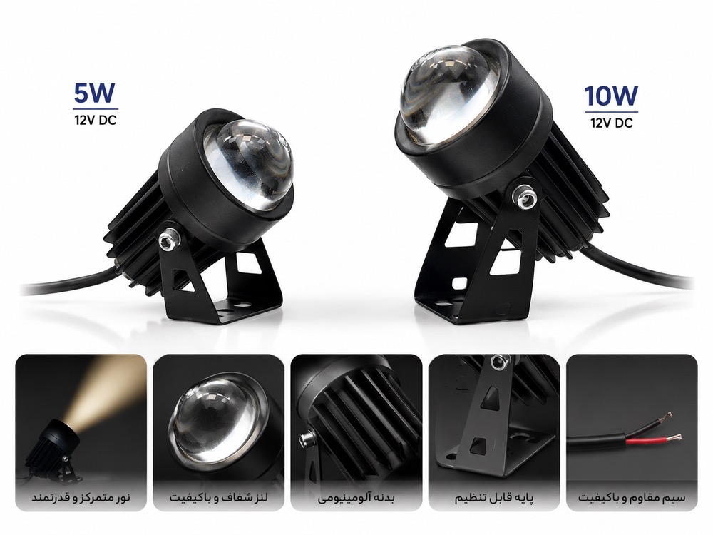 جت لایت LED ۵ وات و ۱۰ وات